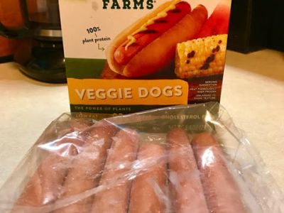 Morning Star Veggie Dog Sandwich